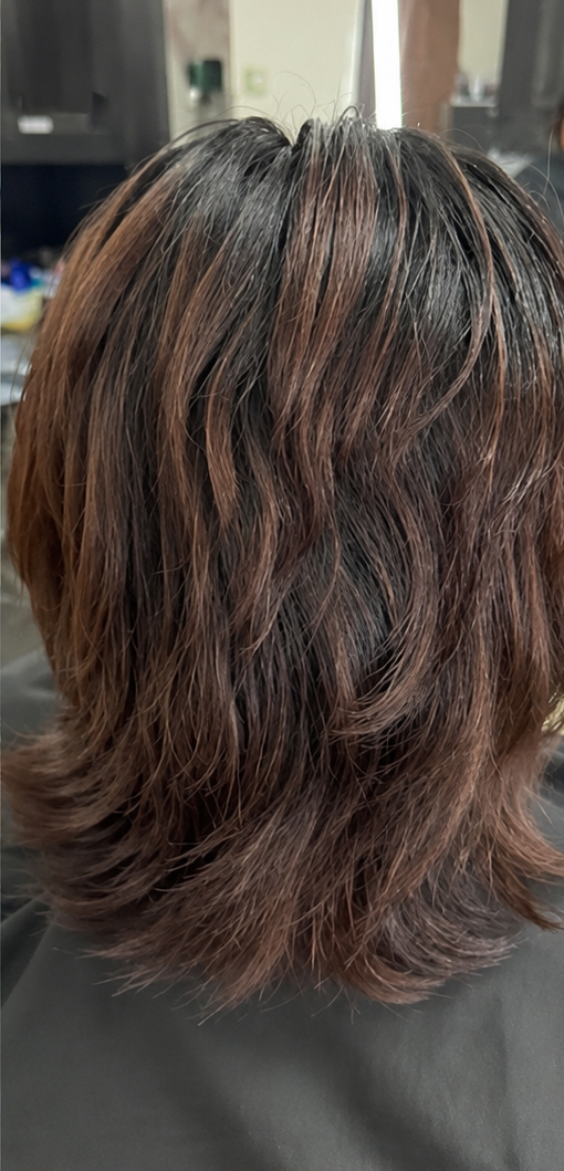 Hair after changing the shower routine